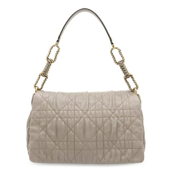 DIOR Gray Leather Shoulder Bag - Picture 1 of 9